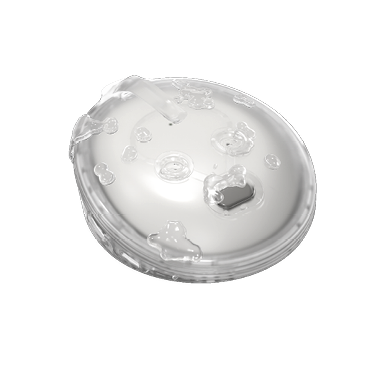 A white object with a hole in the center. AI generated content