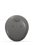 A small, nude figure is sitting on a white background. AI generated content
