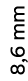 8,6 mm